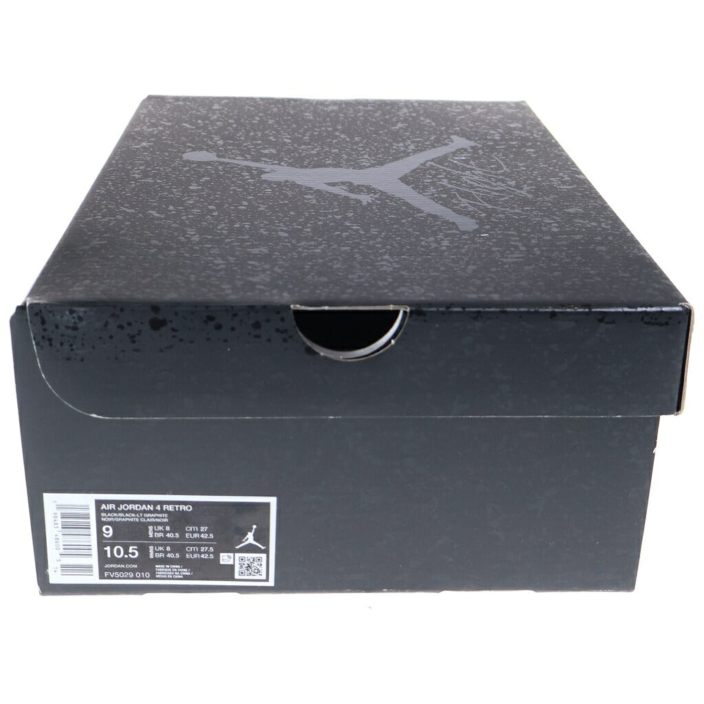 NIKE(ナイキ) AIR JORDAN 4 RETRO HIGH OG BLACK CAT エアジョーダン4 レトロ ブラックキャット レザーハイカットスニーカー ブラック US9/27cm FV5029-010