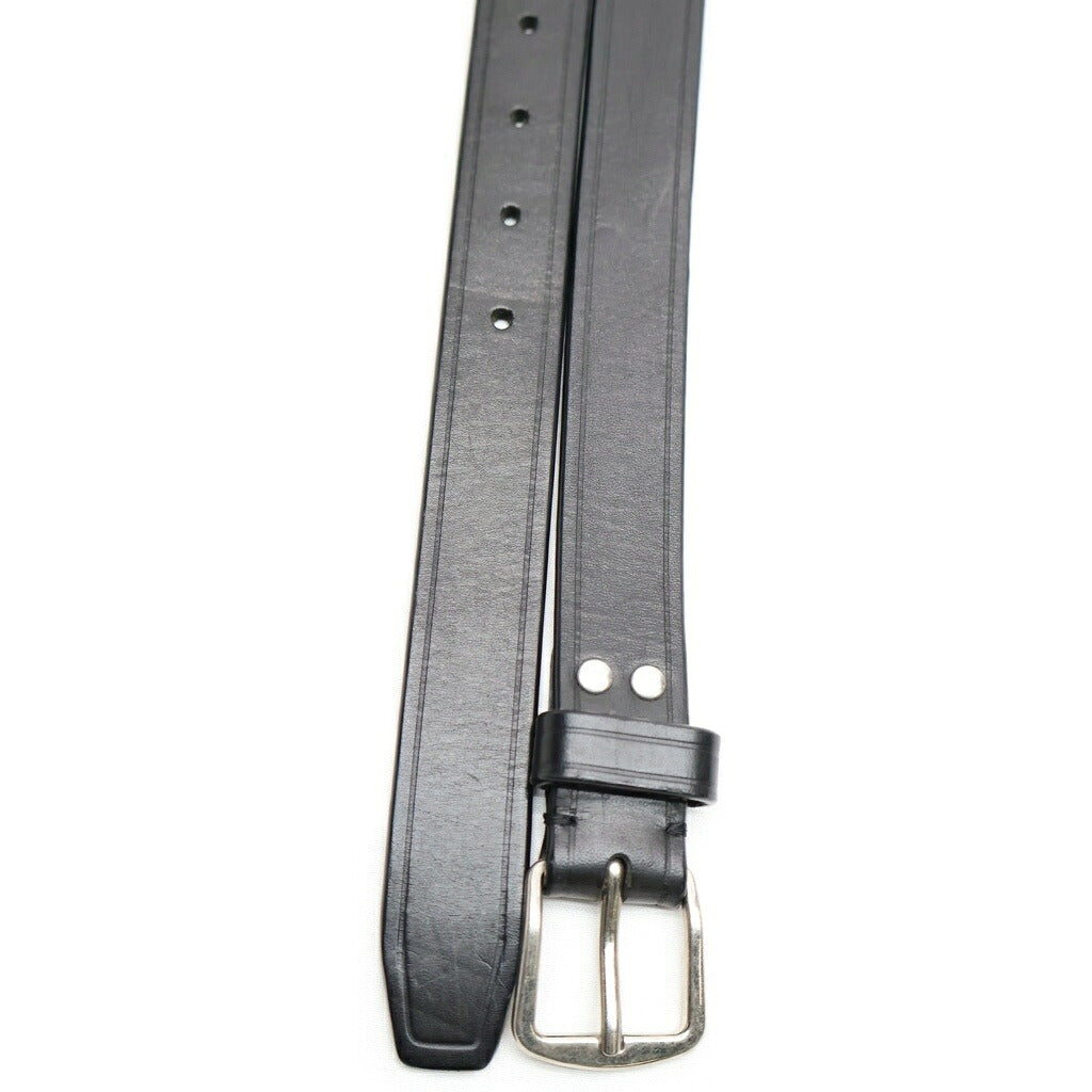 ANN DEMEULEMEESTER(アンドゥムルメステール) Willow 2.5cm BELT レザーベルト シルバー/ブラック