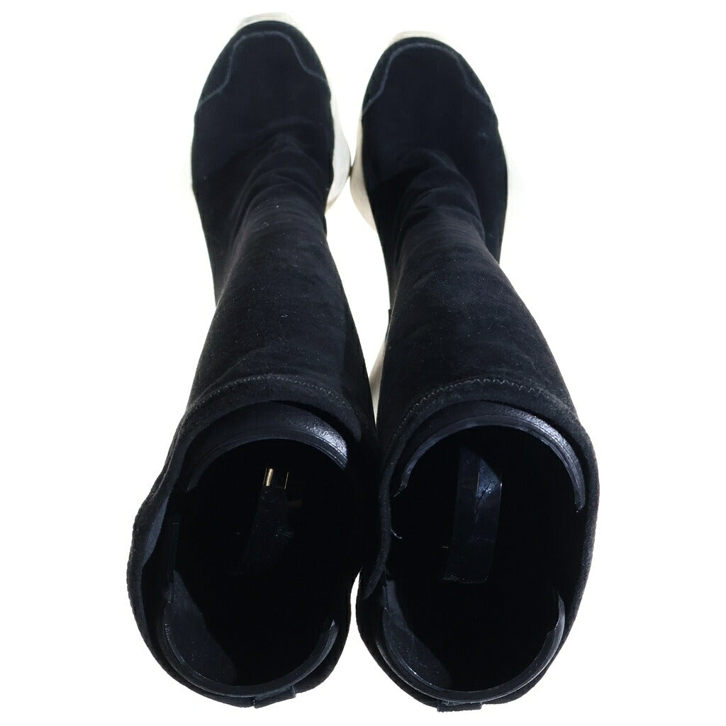 Rick Owens(リックオウエンス) ×adidas 15AW RUNNER STRETCH BOOT ランナーストレッチブーツ レザーシューズ ブラック RM15F7802/LNSMS
