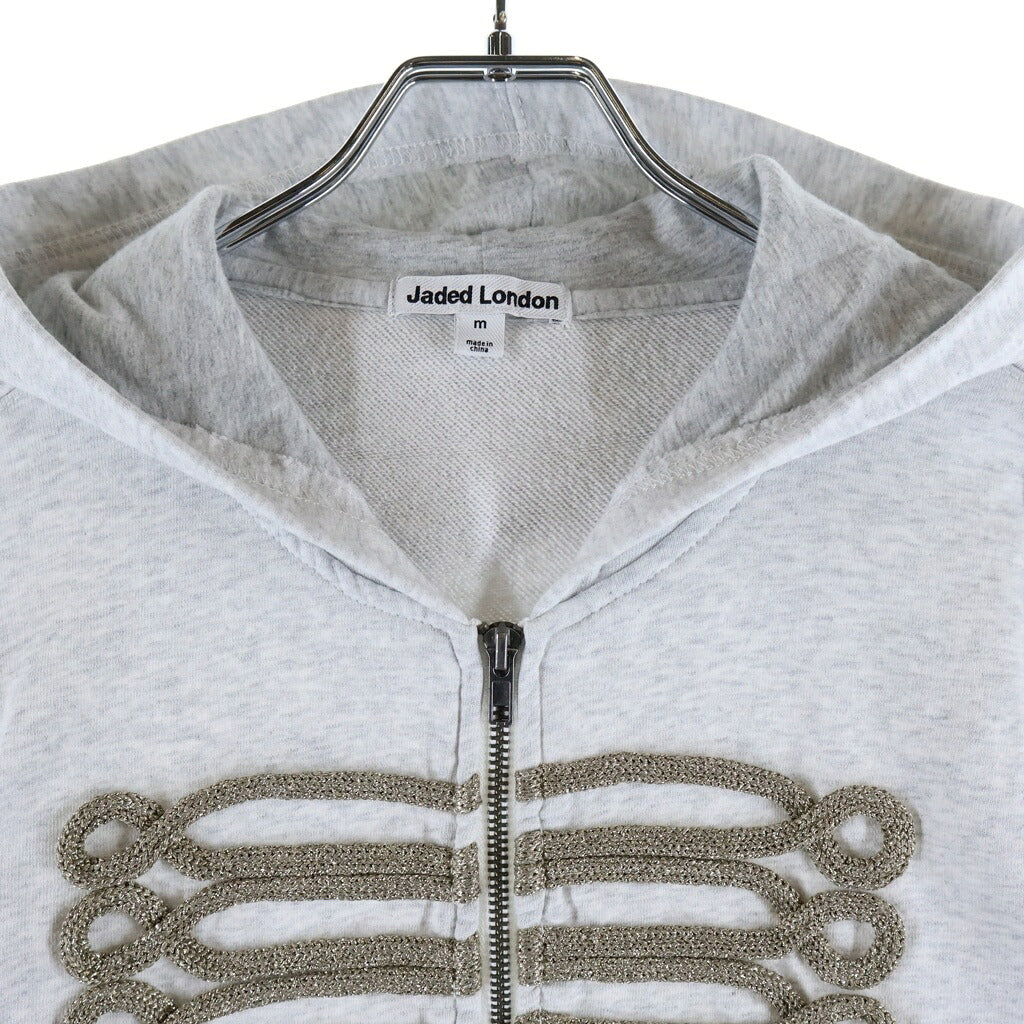 JADED LONDON(ジェイデッドロンドン) GREY MARL MILITARY MONSTER HOODIE グレーマール ミリタリーモンスターフーディー グレー