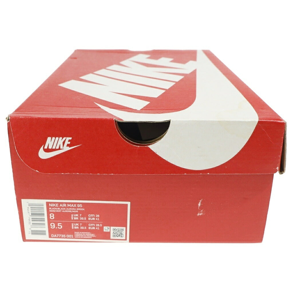 NIKE(ナイキ) AIR MAX 95 AURORA GREEN エアーマックス95 DNA オーロラ グリーン レザーローカットスニーカー ブラック/グリーン US8/26cm DA7735-001