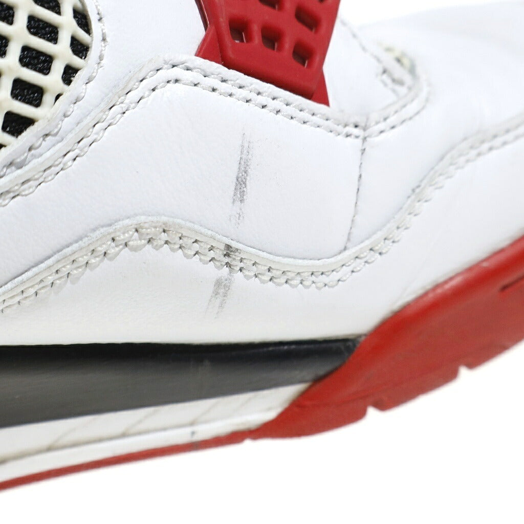 NIKE(ナイキ) AIR JORDAN 4 RETRO OG FIRE RED エアジョーダン4 レトロ ファイヤーレッド ハイカットスニーカー ホワイト/レッド US10/28cm DC7770-160