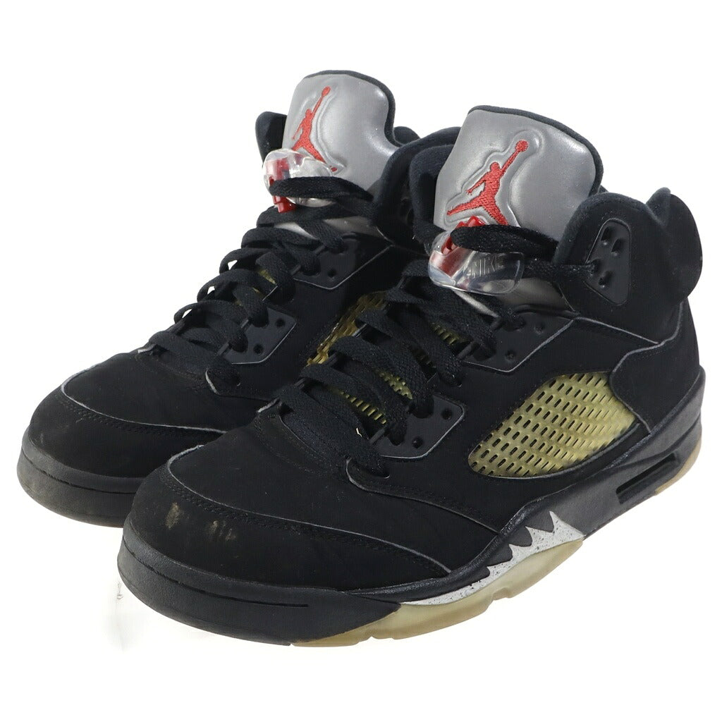 NIKE(ナイキ) AIR JORDAN RETRO OG エアジョーダン 5 レザーハイカットスニーカー ブラック US9/27cm 845035-003