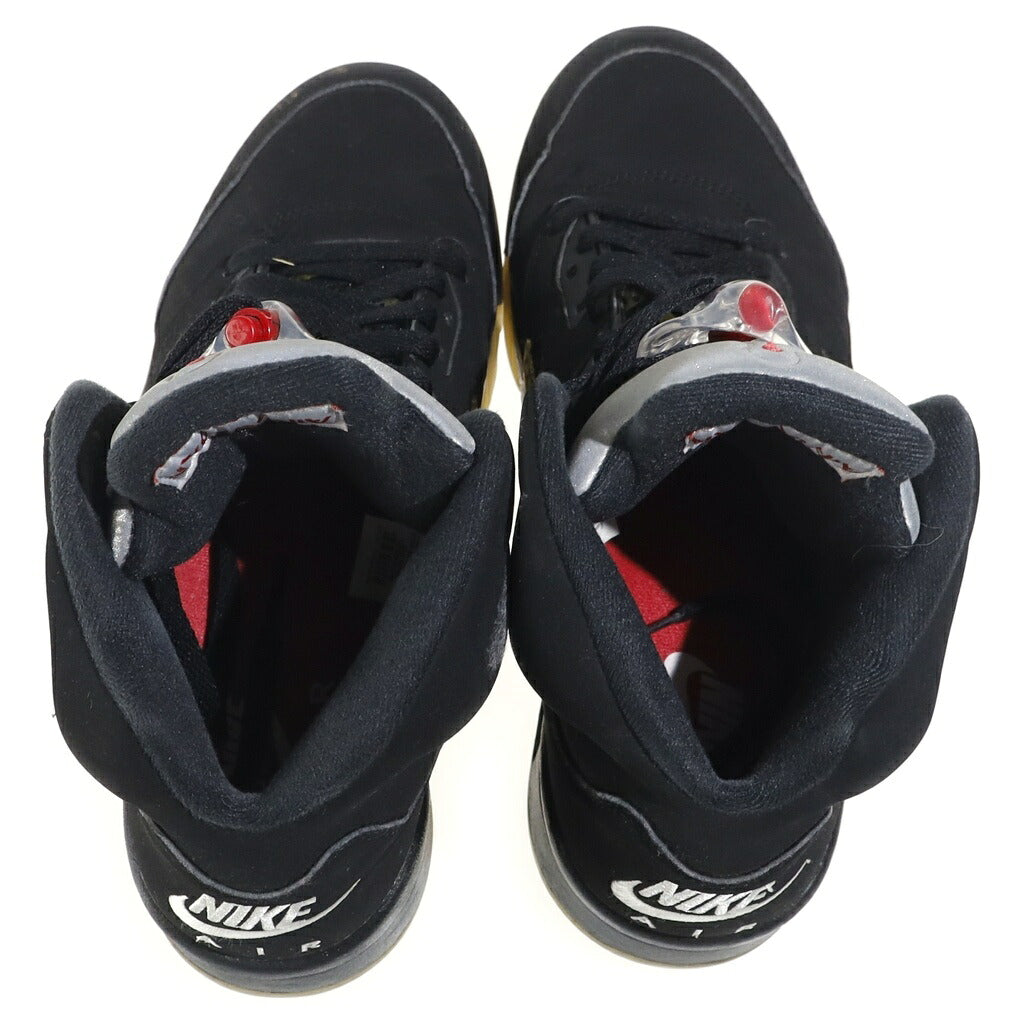 NIKE(ナイキ) AIR JORDAN RETRO OG エアジョーダン 5 レザーハイカットスニーカー ブラック US9/27cm 845035-003