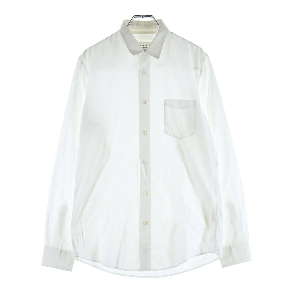 Maison Margiela(メゾンマルジェラ) ボタンアップ 襟付き長袖シャツ ホワイト S30DL0226