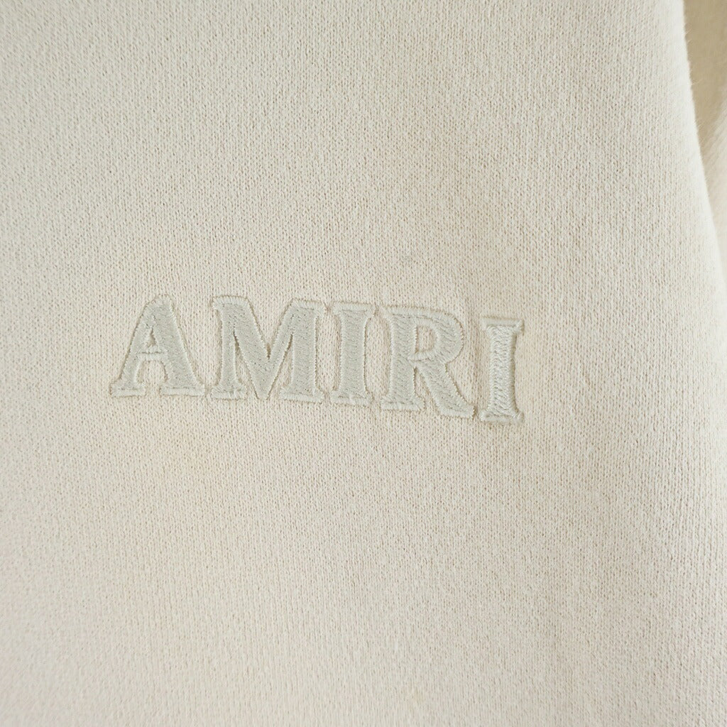 AMIRI(アミリ) バックロゴ刺繍 プルオーバースウェットパーカー ベージュ
