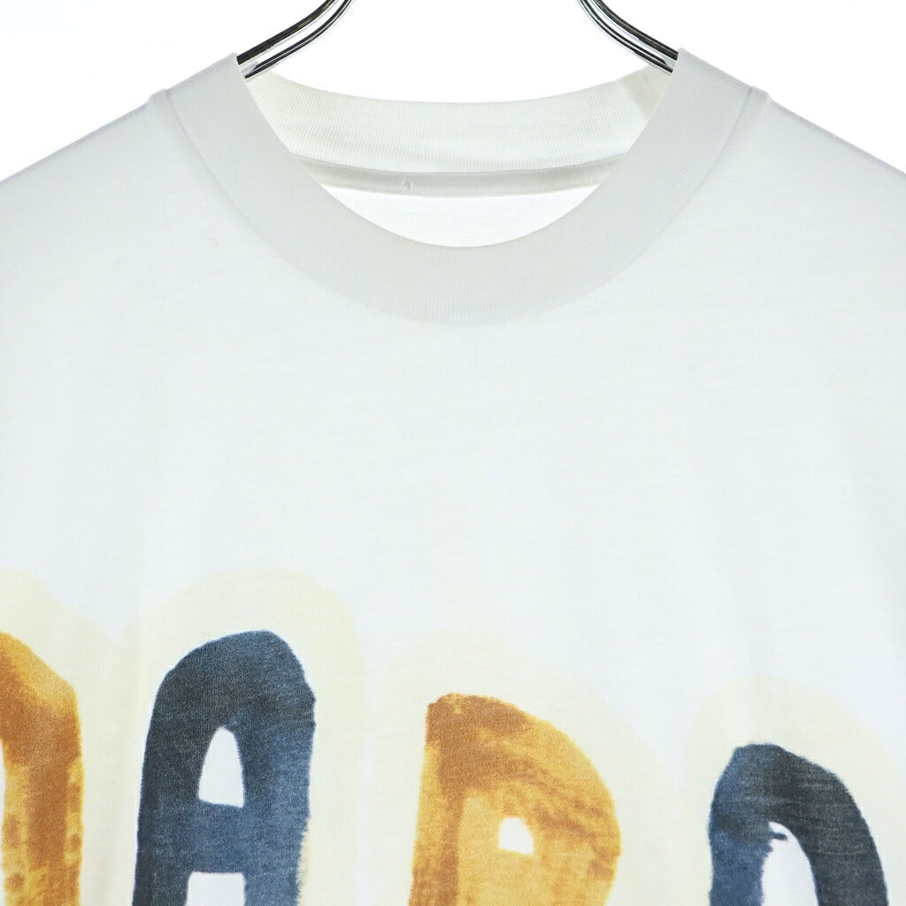 MARNI(マルニ) ペイントアートロゴ クルーネック半袖カットソーTシャツ ホワイト HUMU0229P1