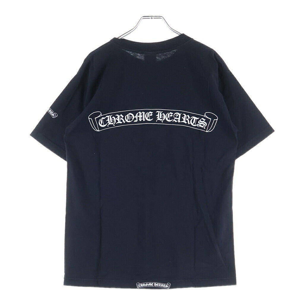 CHROME HEARTS(クロムハーツ) OLD VINE DAGGER LOGO S/S TEE オールド ヴァインダガーロゴプリント クルーネック半袖カットソーTシャツ ブラック