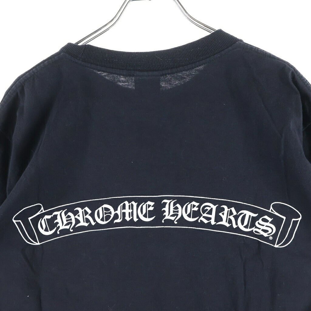 CHROME HEARTS(クロムハーツ) OLD VINE DAGGER LOGO S/S TEE オールド ヴァインダガーロゴプリント クルーネック半袖カットソーTシャツ ブラック
