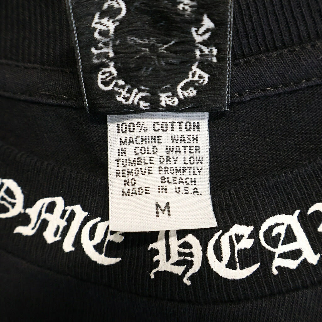 CHROME HEARTS(クロムハーツ) OLD VINE DAGGER LOGO S/S TEE オールド ヴァインダガーロゴプリント クルーネック半袖カットソーTシャツ ブラック