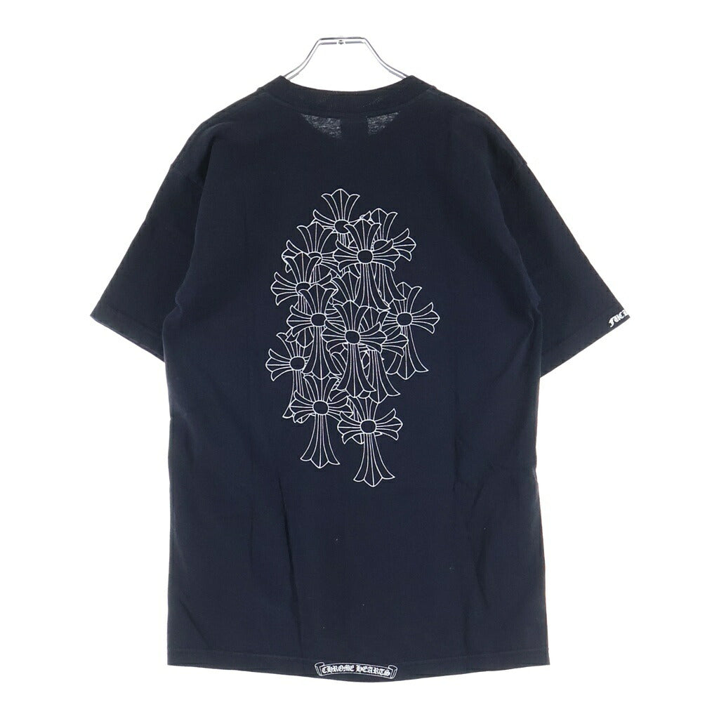 CHROME HEARTS(クロムハーツ) OLD オールド バックセメタリークロスプリント 半袖クルーネックTシャツカットソー ブラック