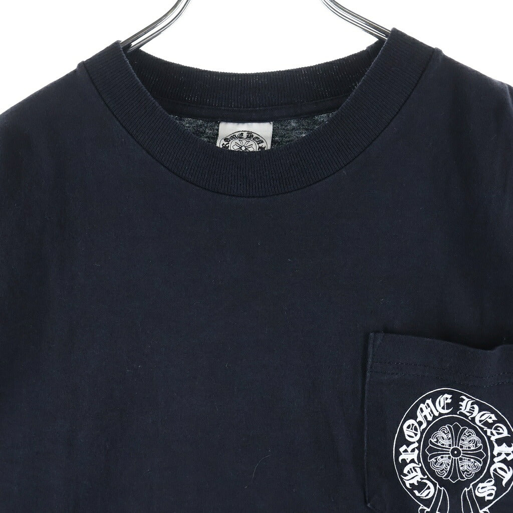 CHROME HEARTS(クロムハーツ) OLD オールド バックセメタリークロスプリント 半袖クルーネックTシャツカットソー ブラック