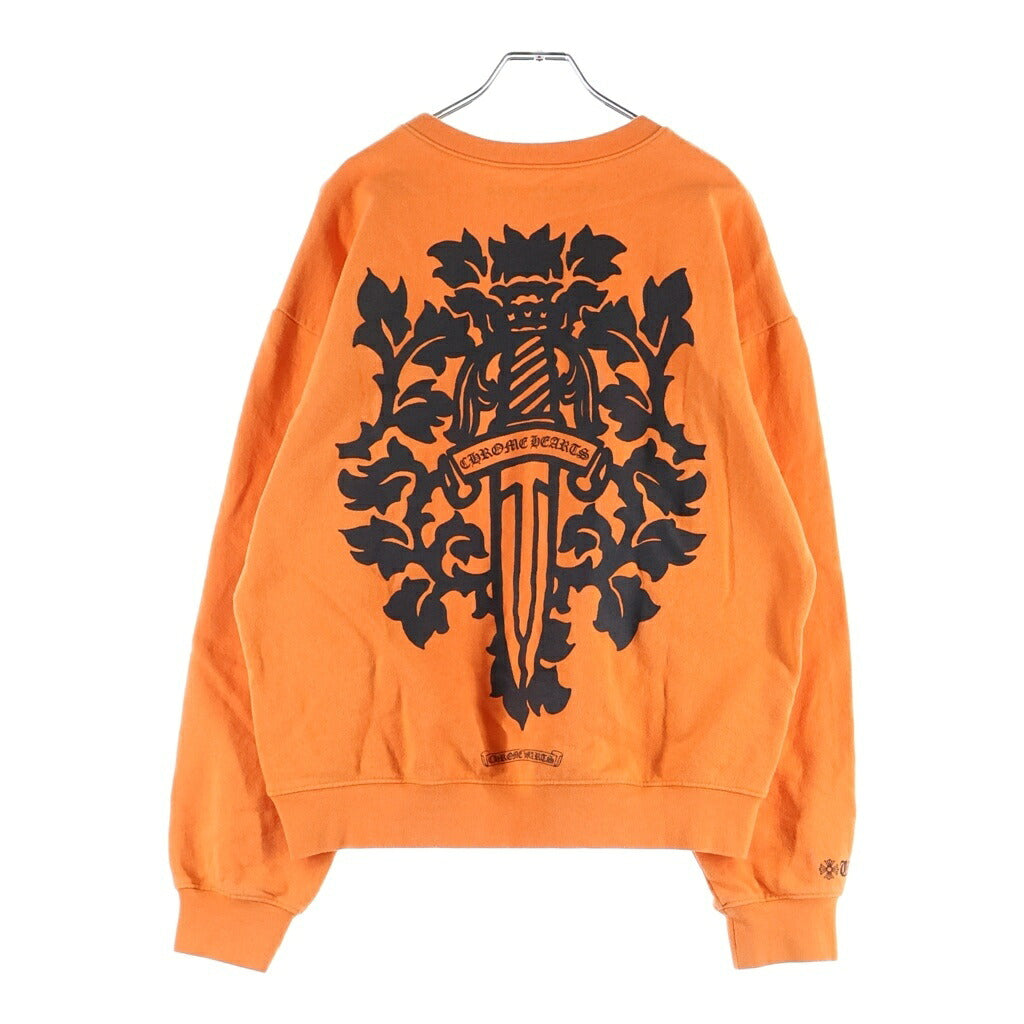 CHROME HEARTS(クロムハーツ) USA LIMITED VINE DAGGER PRINT SWEATSHIRT USA限定 ヴァインダガープリント スウェットシャツ オレンジ