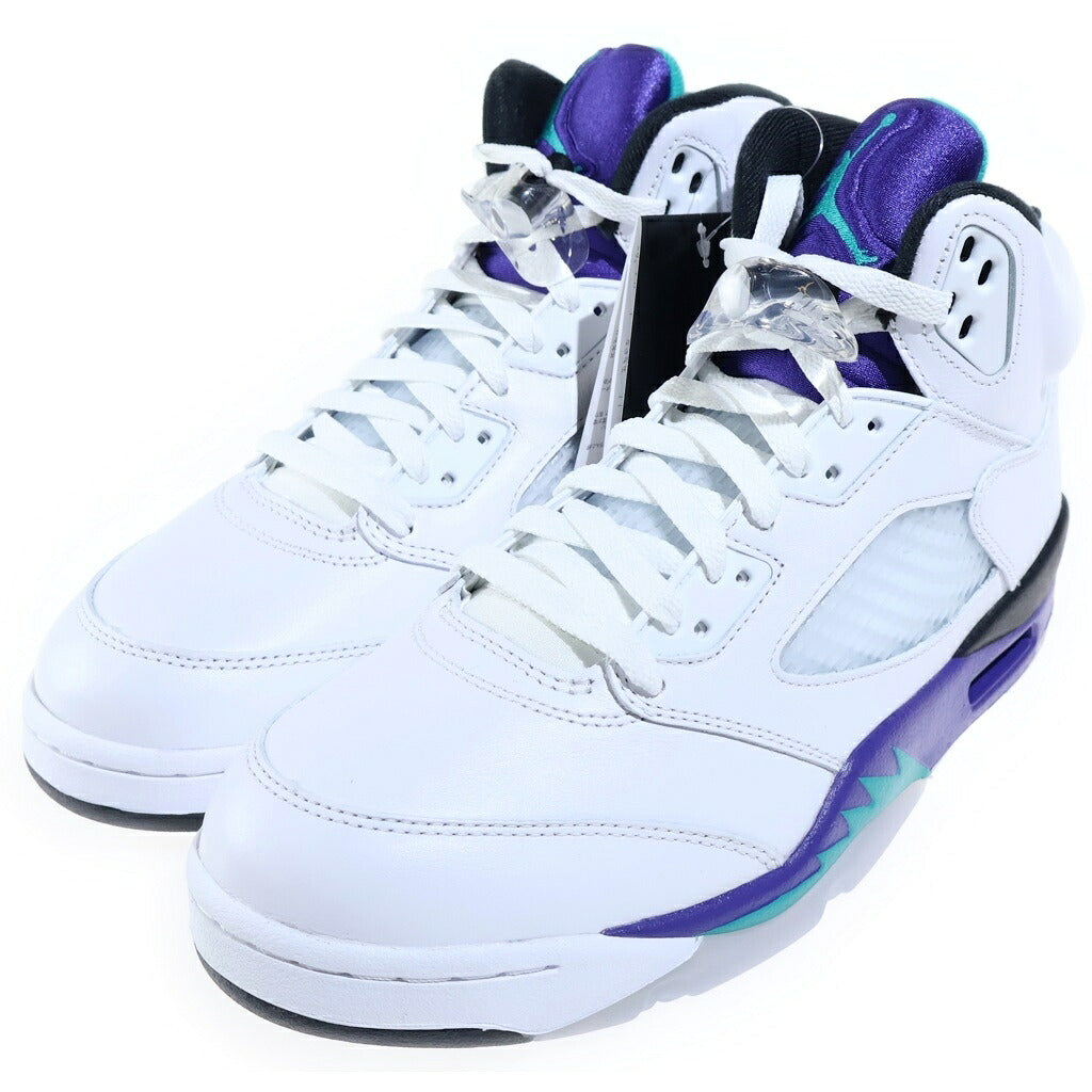 NIKE(ナイキ) AIR JORDAN RETORO GRAPE エアジョーダン 5 レトロ OG グレープ ハイカットスニーカー シューズ ホワイト/パープル HQ7978-100