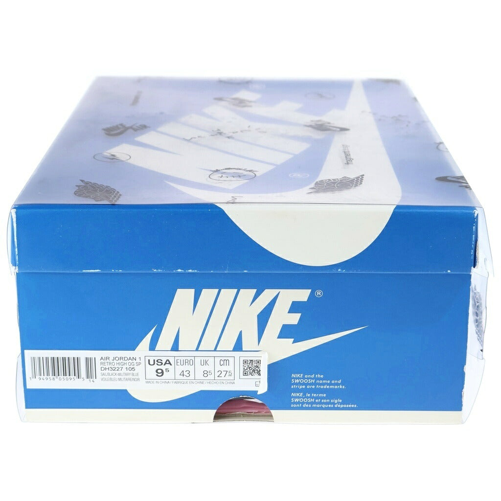NIKE(ナイキ) ×TRAVIS SCOTT ×FRAGMENT DESIGN AIR JORDAN1 RETRO HIGH OG SP エアジョーダン1 ハイカットスニーカー US9.5/27.5cm ホワイト/ブラック DH3227-105