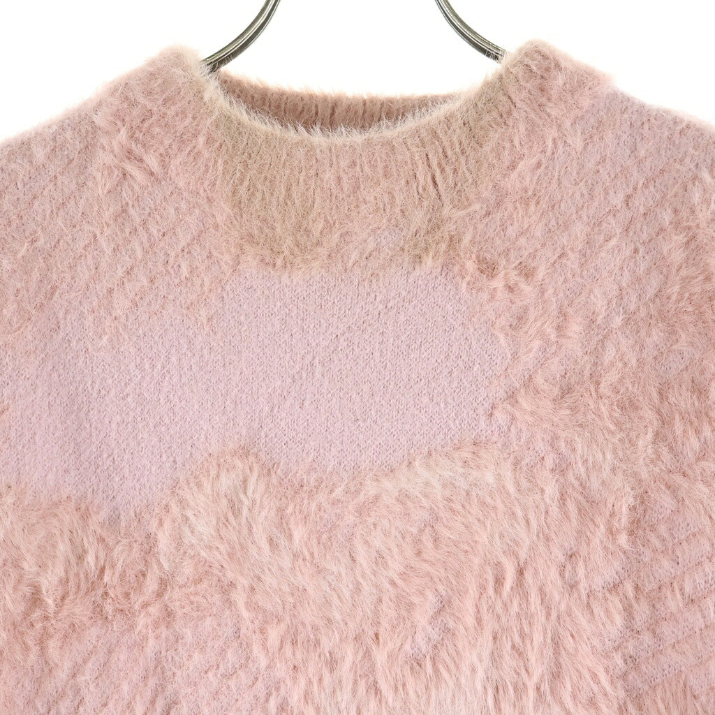 Feng Chen Wang(フェン チェン ワン) 23AW LANDSCAPE PAINTING JACQUARD JUMPER ランドスケープペインティングジャガードジャンパー ニット セーター ピンク FUF16KT08