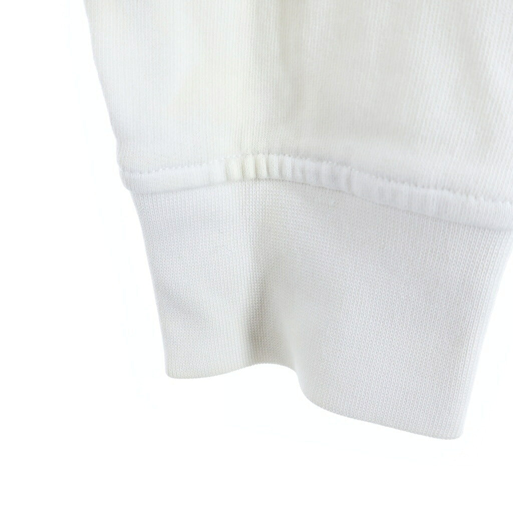 Maison Margiela(メゾンマルジェラ) 18AW ELBOW PATCHED CREW SWEAT SHIRT レザーエルボーパッチ スウェット トレーナー ホワイト S50GU0074