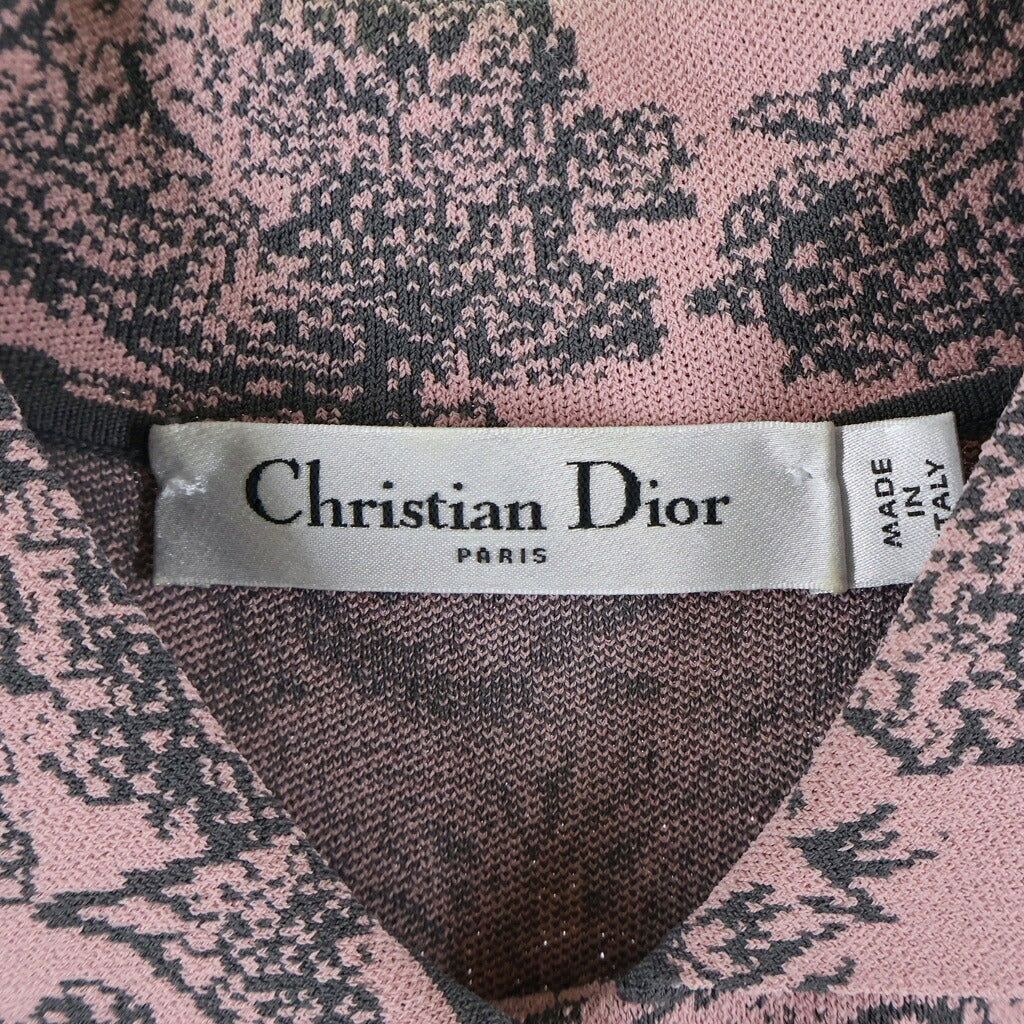 Christian Dior(クリスチャンディオール) 23SS DIORVIERA ディオールヴィエラ アートデザイン総柄 ボタンアップ半袖シャツ ピンク レディース 344V13AM510