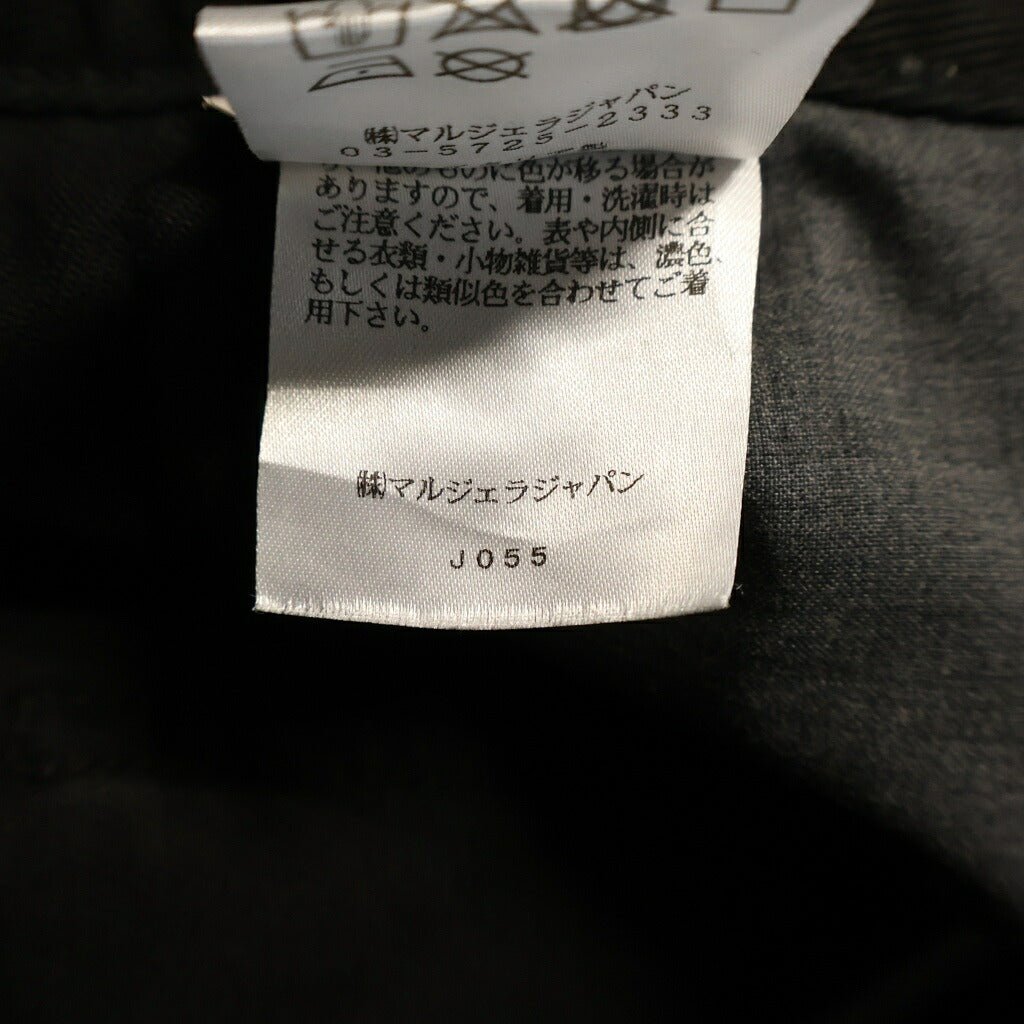 MM6 Maison Margiela(エムエムシックスメゾンマルジェラ) サイドライン ジップフライ ワイドデニムハーフパンツ ブラック S62MU0027