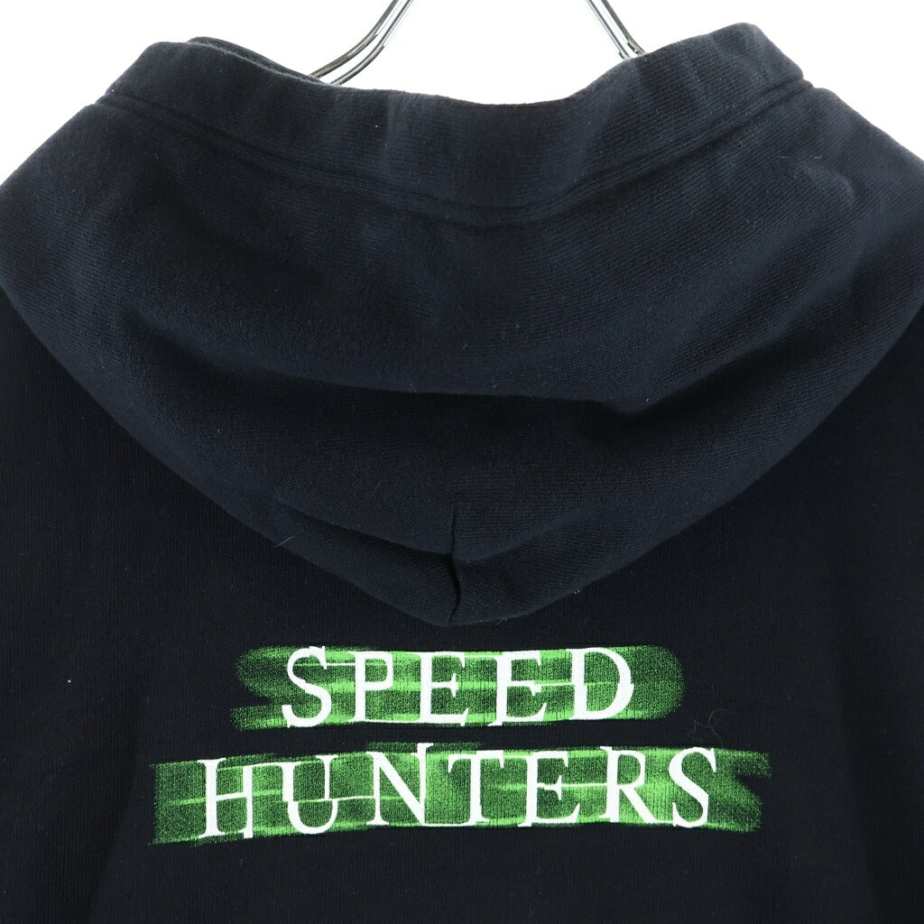 BALENCIAGA(バレンシアガ) Speedhunters Print Pullover Hoodie スピードハンターズ プルオーバー パーカー ブラック/グリーン 559523 TDV38