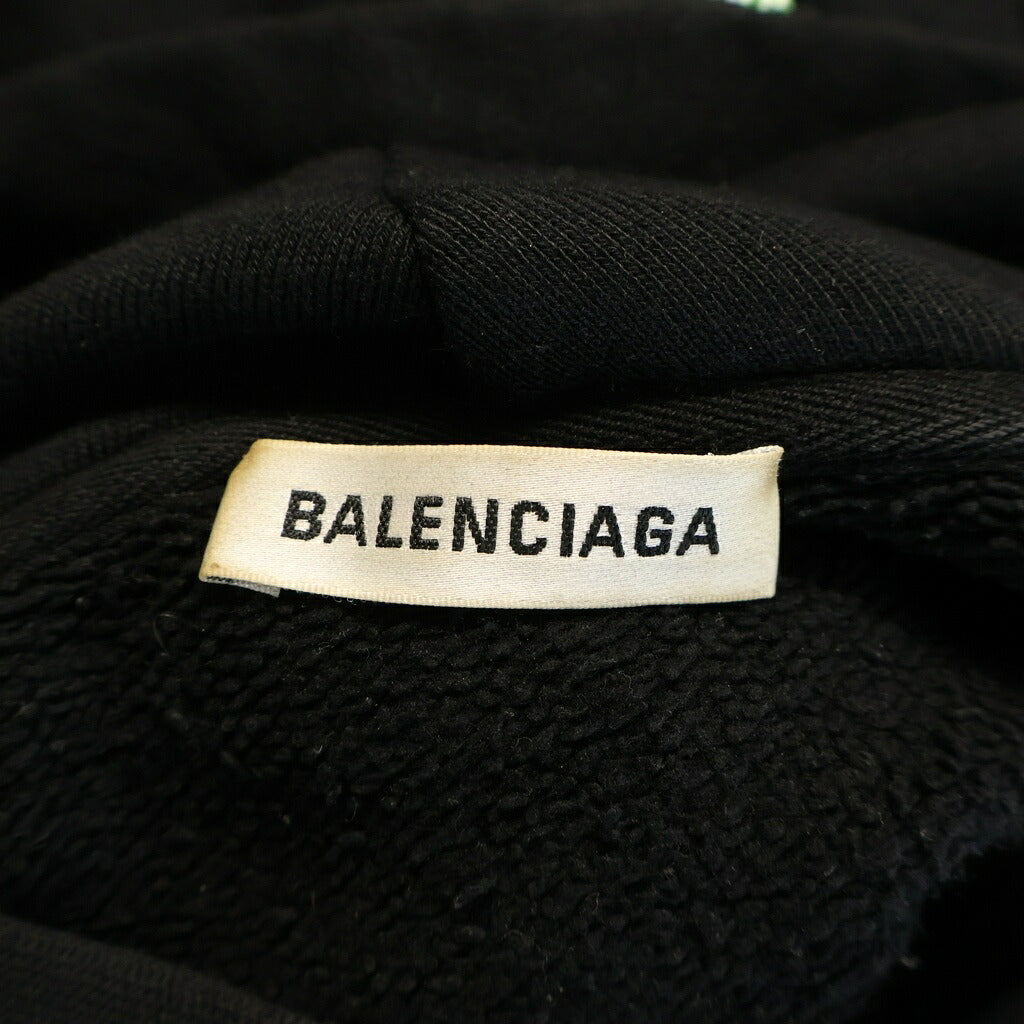BALENCIAGA(バレンシアガ) Speedhunters Print Pullover Hoodie スピードハンターズ プルオーバー パーカー ブラック/グリーン 559523 TDV38