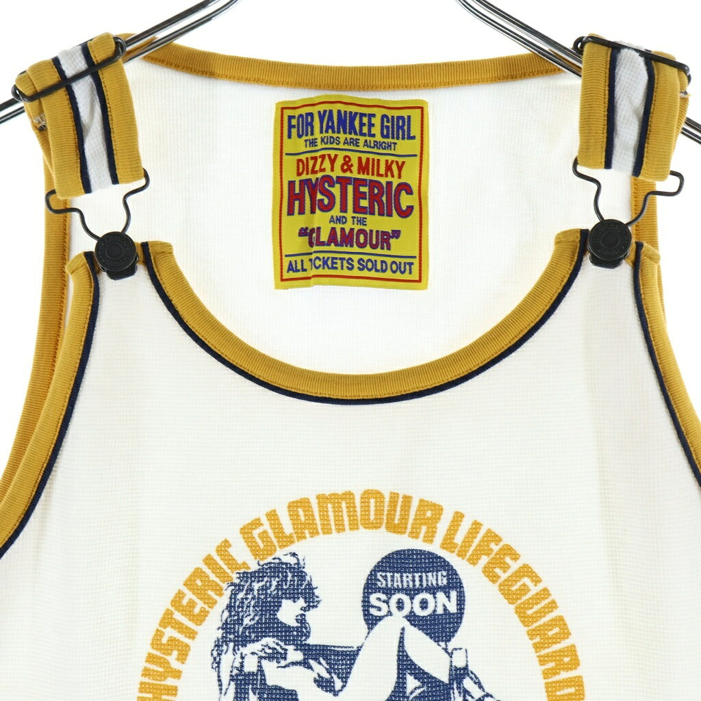 HYSTERIC GLAMOUR(ヒステリックグラマー) LIFEGUARD TRAINING CAMP ライフガード トレーニング タンクトップ ホワイト レディース 01241CR01