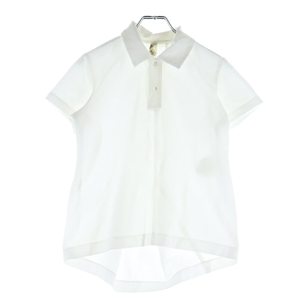 COMME des GARCONS(コムデギャルソン) フロントフリルデザイン セーラーカラー 半袖シャツ ホワイト
