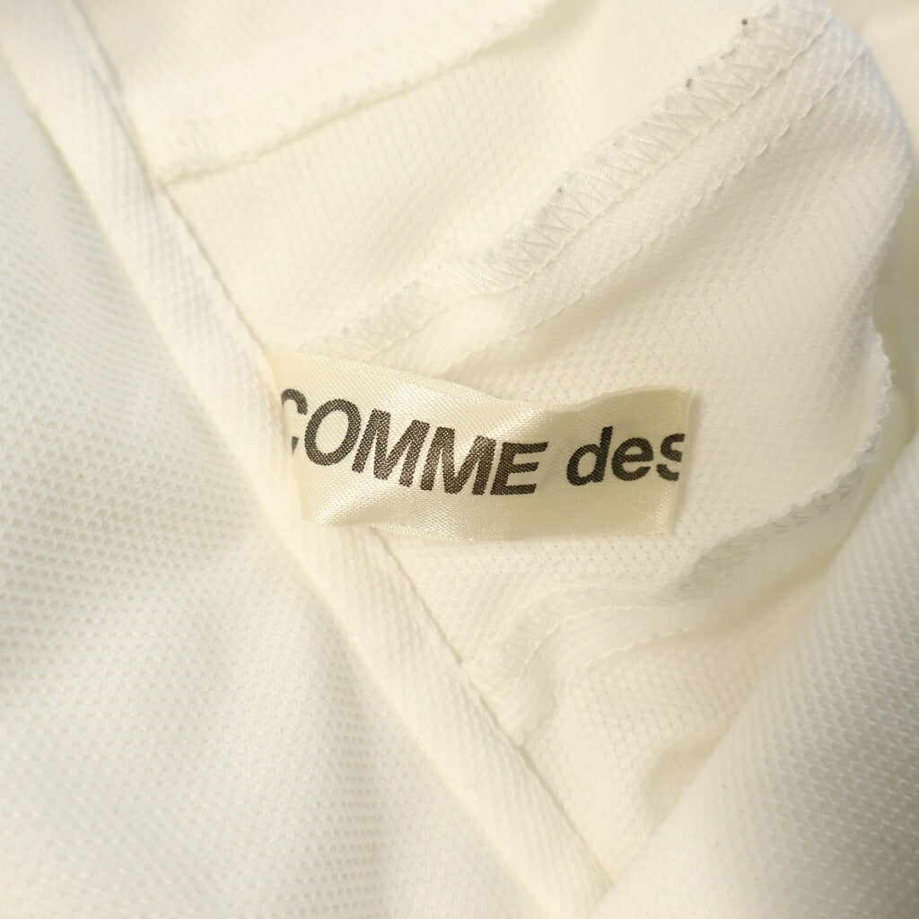 COMME des GARCONS(コムデギャルソン) フロントフリルデザイン セーラーカラー 半袖シャツ ホワイト