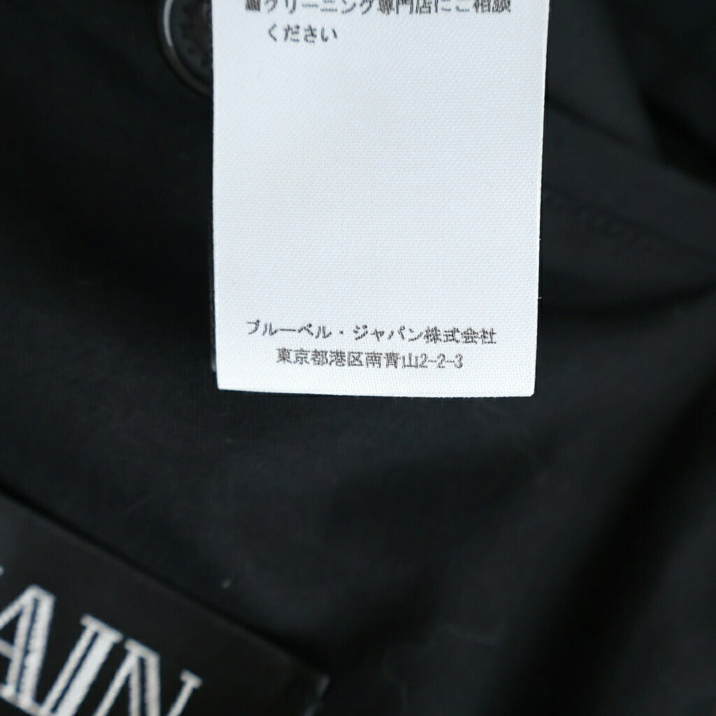 BALMAIN(バルマン) DOUBLE RIDER JACKET メタリック加工 ジップアップダブルライダースジャケット ブラック RH18257L015
