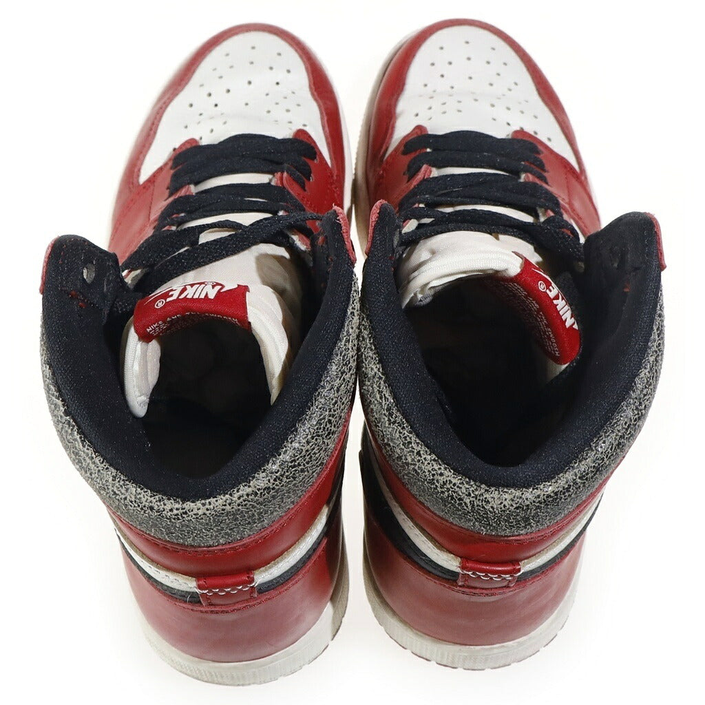 NIKE(ナイキ) AIR JORDAN1 HIGH OG LOST & FOUND CHICAGO エアジョーダン1 ロスト アンド ファウンド シカゴ ハイカットスニーカー ホワイト/レッド US9/27cm DZ5485-612
