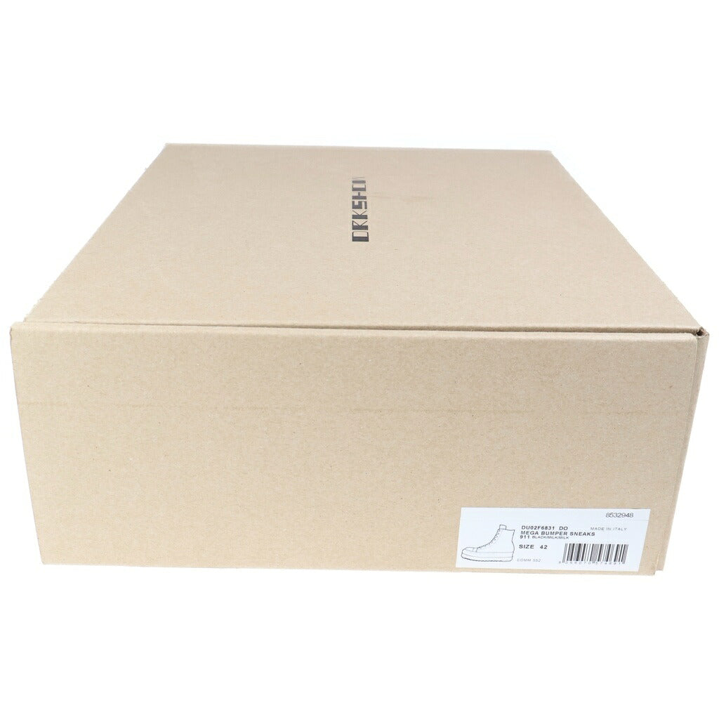 Rick Owens DRKSHDW(リックオウエンス ダークシャドウ) 26AW MEGA BUMPER SNEAKS メガバンパー ハイカットスニーカー ブラック DU02F6831 DO