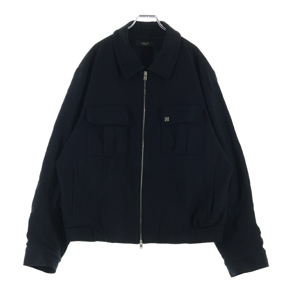 AMIRI(アミリ) WOOL FLANNEL BLOUSON ウールフランネルダブルジップブルゾンジャケット ブラック