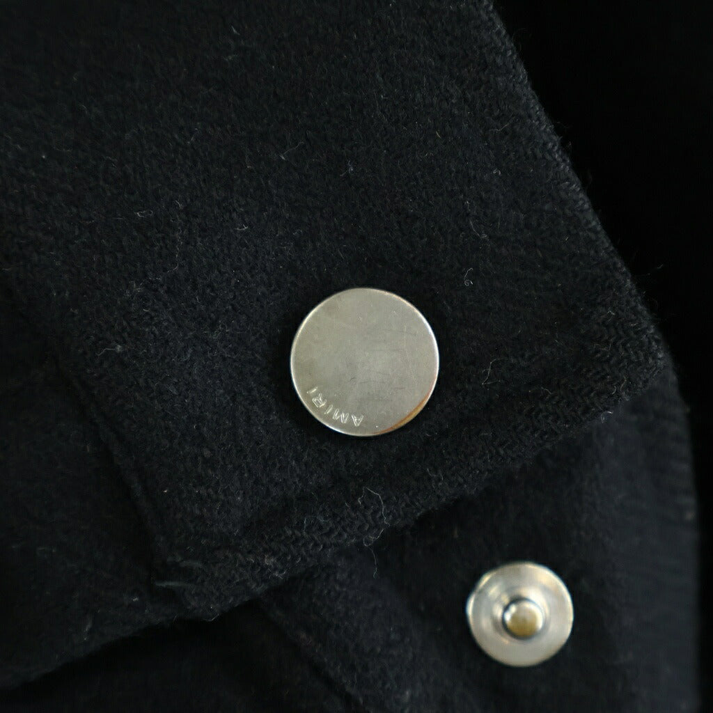 AMIRI(アミリ) WOOL FLANNEL BLOUSON ウールフランネルダブルジップブルゾンジャケット ブラック