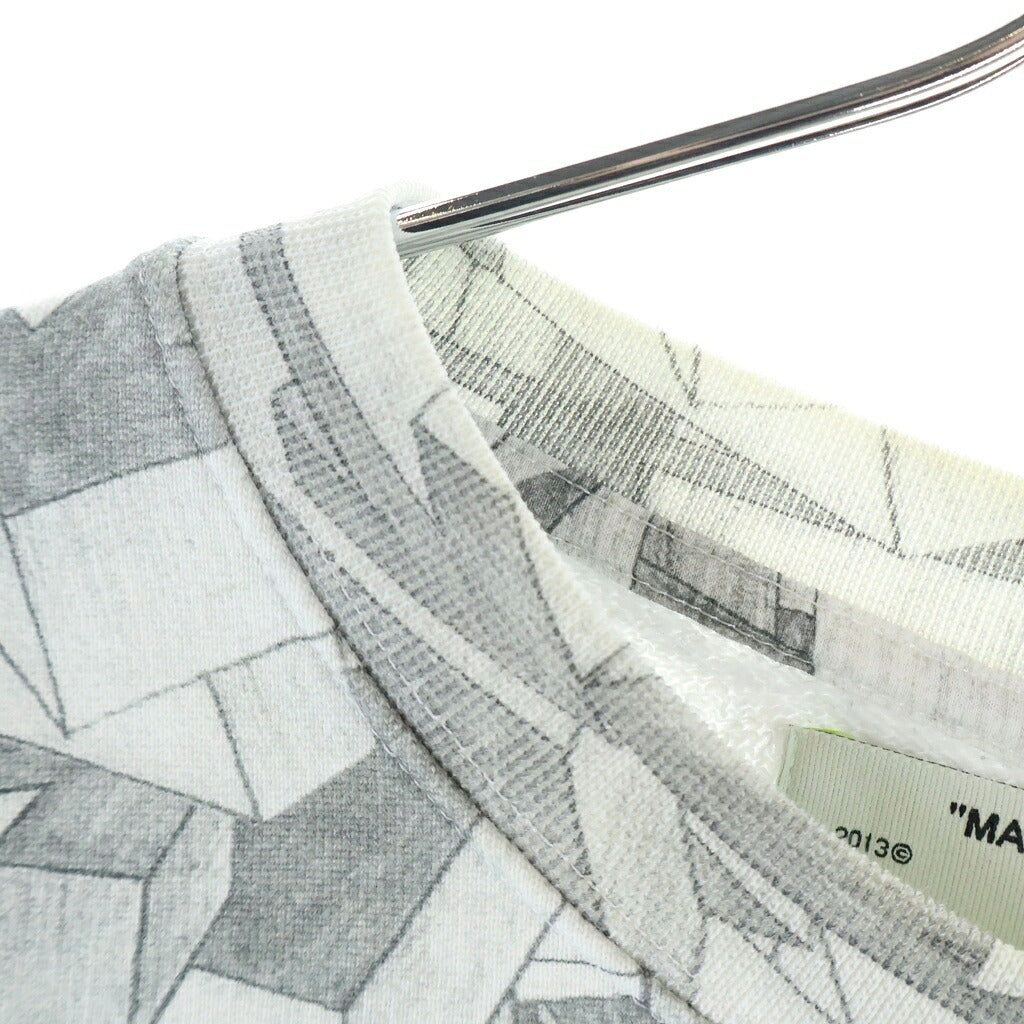 OFF-WHITE(オフホワイト) バックアロープリント長袖カットソー ロンT グレー OMBA035R20E30033