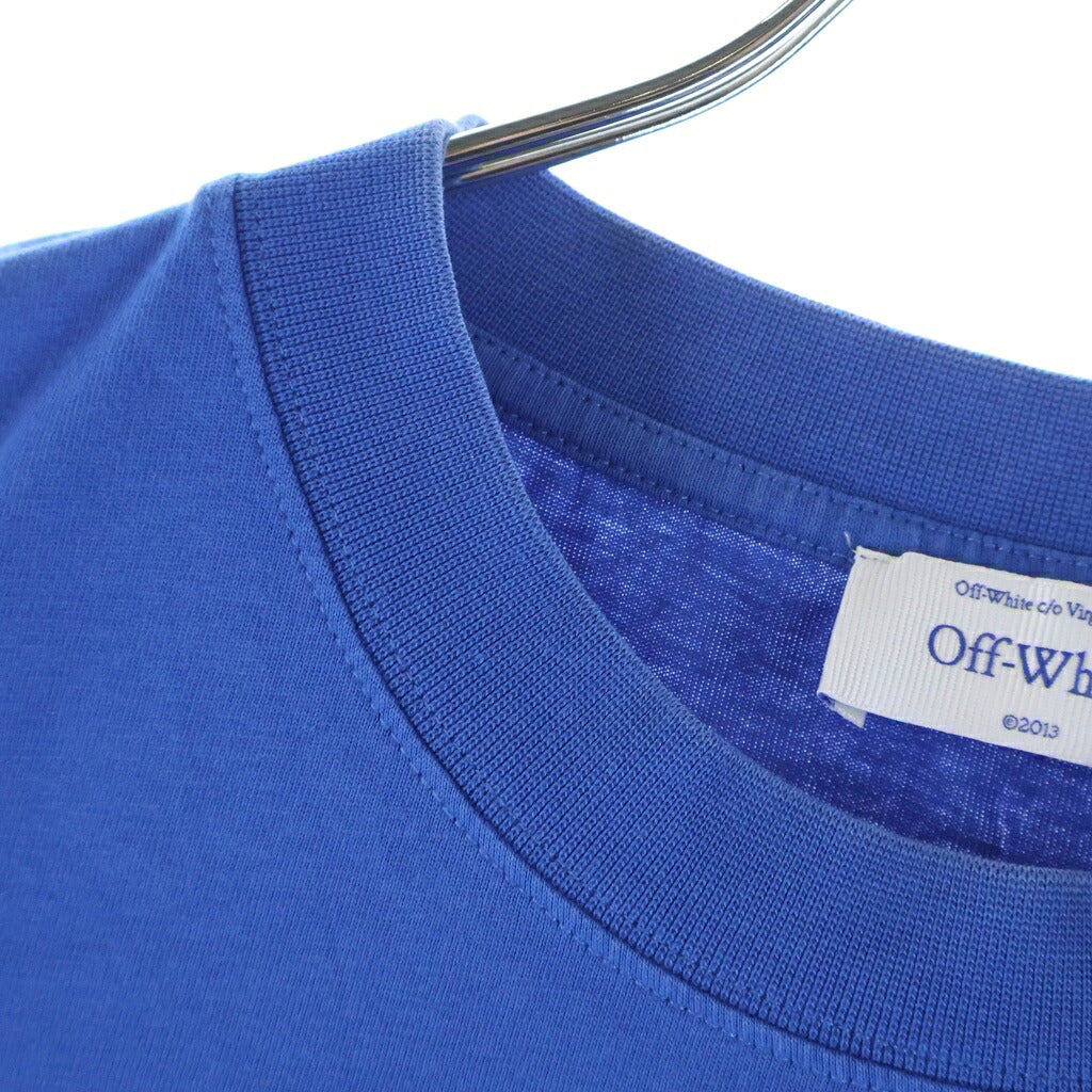 OFF-WHITE(オフホワイト) 24SS ロゴプリントクルーネック半袖Tシャツ カットソー ブルー OMAA120S24JER008