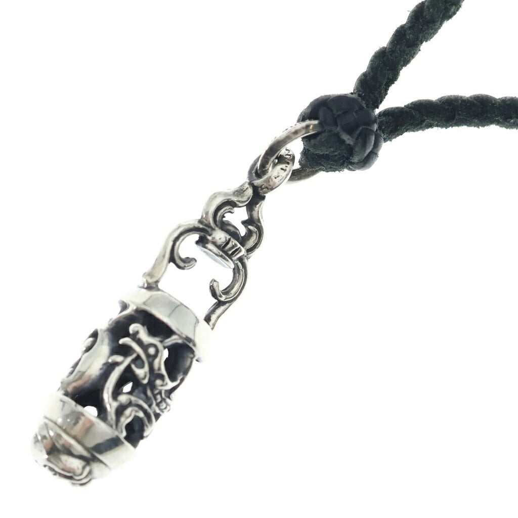 CHROME HEARTS(クロムハーツ) CELTIC ROLLER LEATHER BRAID ケルティック ローラー ペンダント レザーブレード ネックレス シルバー