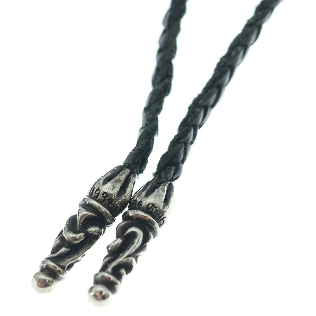 CHROME HEARTS(クロムハーツ) CELTIC ROLLER LEATHER BRAID ケルティック ローラー ペンダント レザーブレード ネックレス シルバー