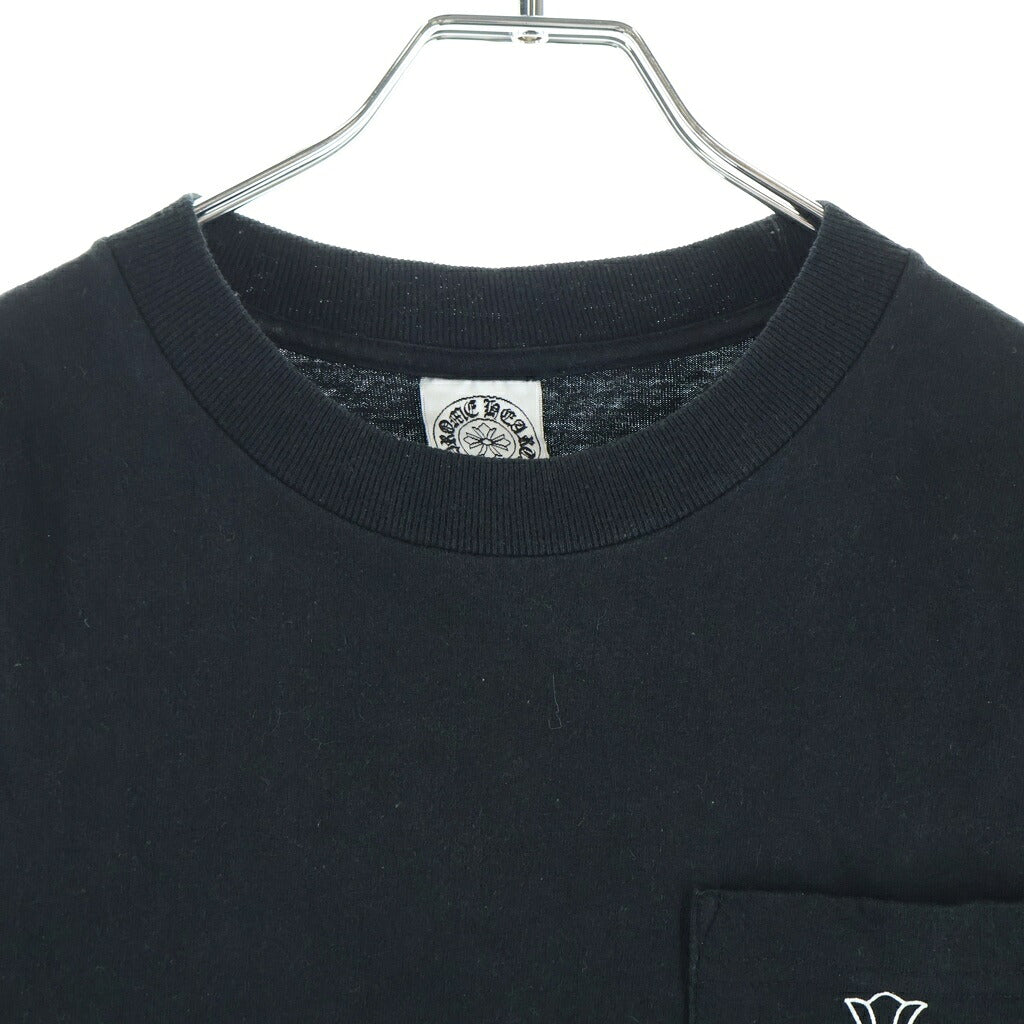 CHROME HEARTS(クロムハーツ) OLD T BAR オールドTバーロゴプリント クルーネック半袖カットソーTシャツ ブラック