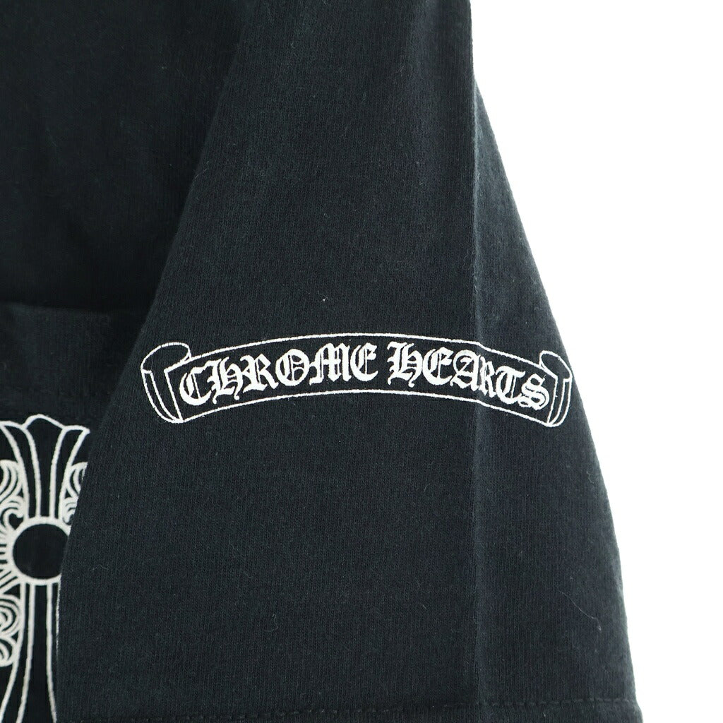 CHROME HEARTS(クロムハーツ) OLD T BAR オールドTバーロゴプリント クルーネック半袖カットソーTシャツ ブラック
