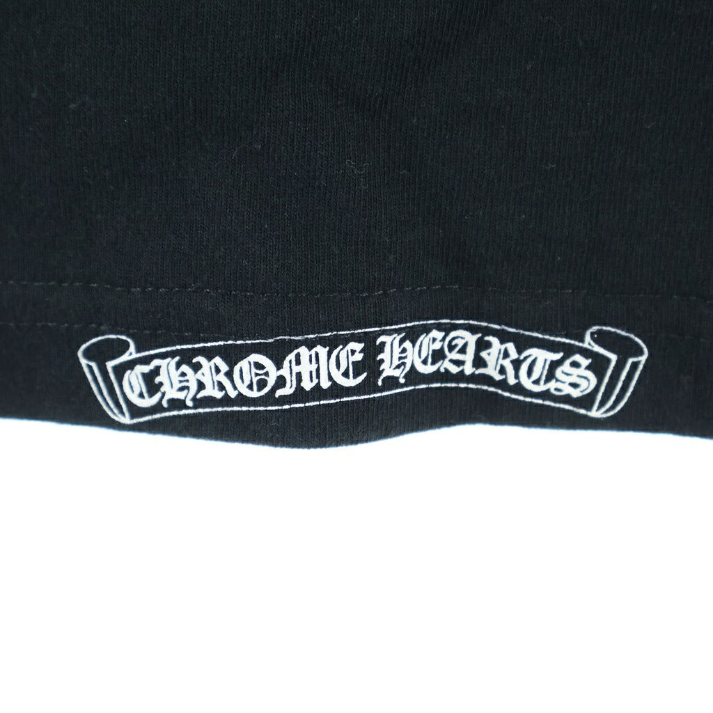 CHROME HEARTS(クロムハーツ) OLD T BAR オールドTバーロゴプリント クルーネック半袖カットソーTシャツ ブラック