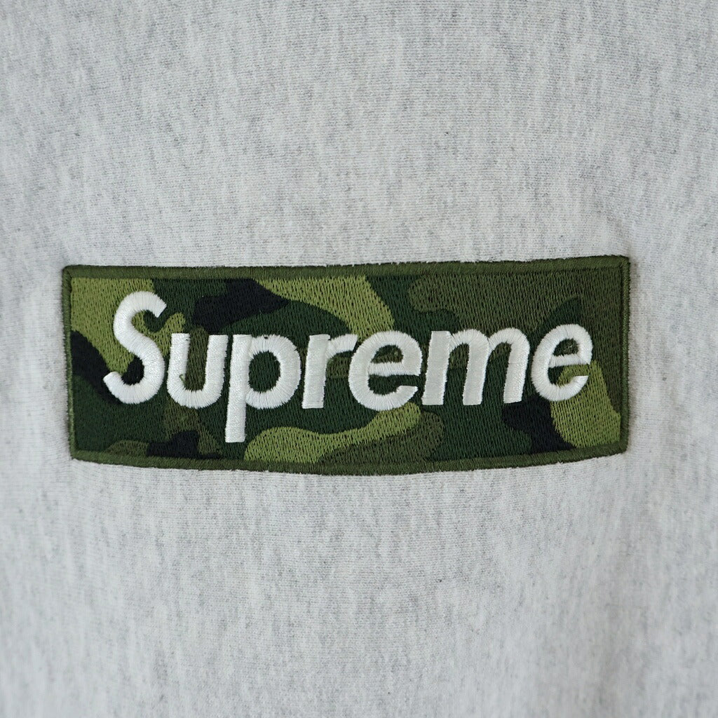 SUPREME(シュプリーム) 23AW Box Logo Hooded Sweatshirt カモフラボックスロゴ プルオーバーパーカー グレー