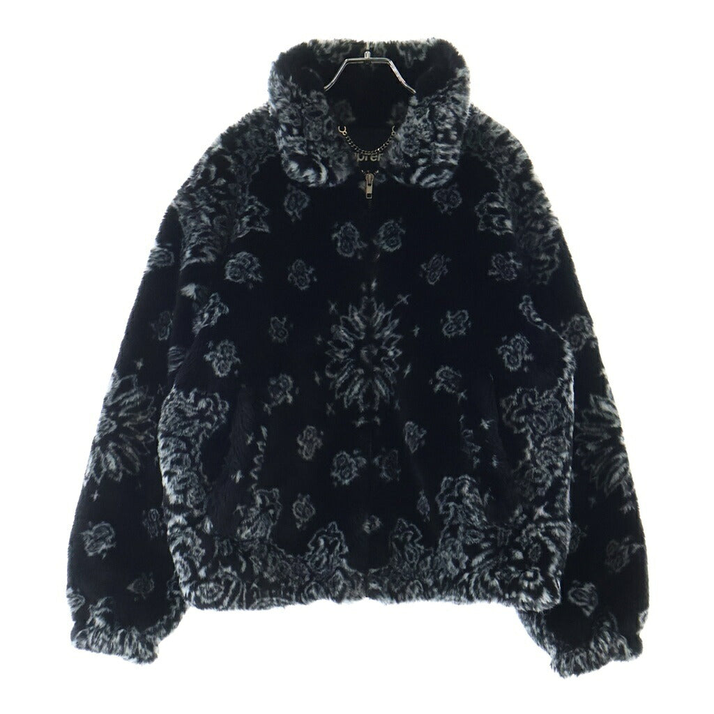 SUPREME(シュプリーム) 21SS Bandana Faux Fur Bomber Jacket バンダナフェイクファー ボンバージャケット ブラック