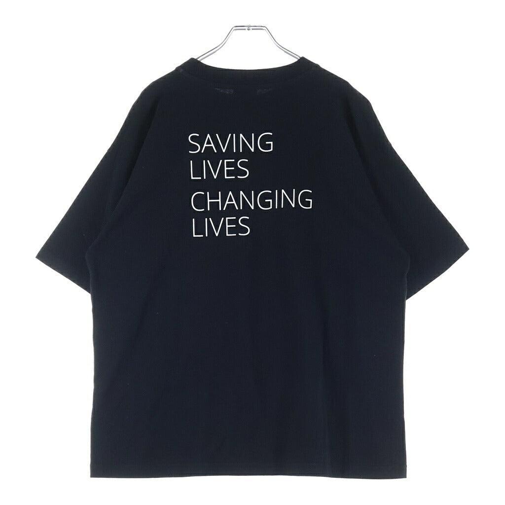BALENCIAGA(バレンシアガ) 18AW WORLD FOOD PROGRAMME WFPプリント クルーネック半袖Tシャツカットソー ブラック 541705 TCV36