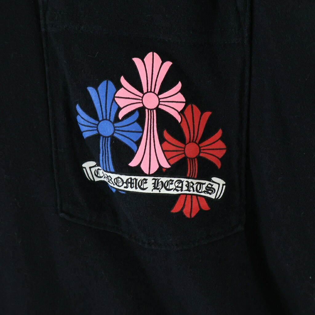 CHROME HEARTS(クロムハーツ) MLT CEM CRS TEE マルチセメタリークロスプリント クルーネック半袖Tシャツカットソー ブラック