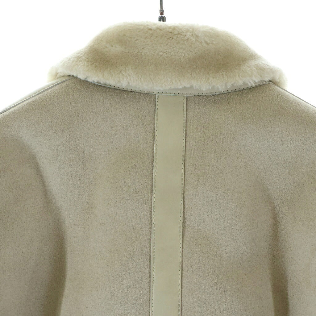 JUNYA WATANABE COMME des GARCONS(ジュンヤワタナベ コムデギャルソン) 25AW エステルボアムートンレザージャケット アイボリー WP-J025