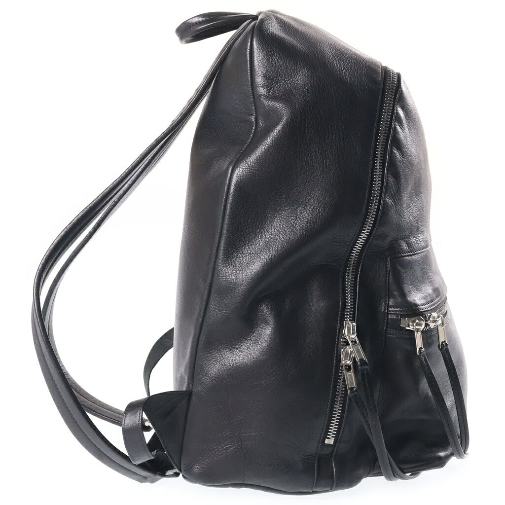 Rick Owens(リックオウエンス) Classic Zip Leather Backpack クラシックレザーバックパック リュックサック ブラック
