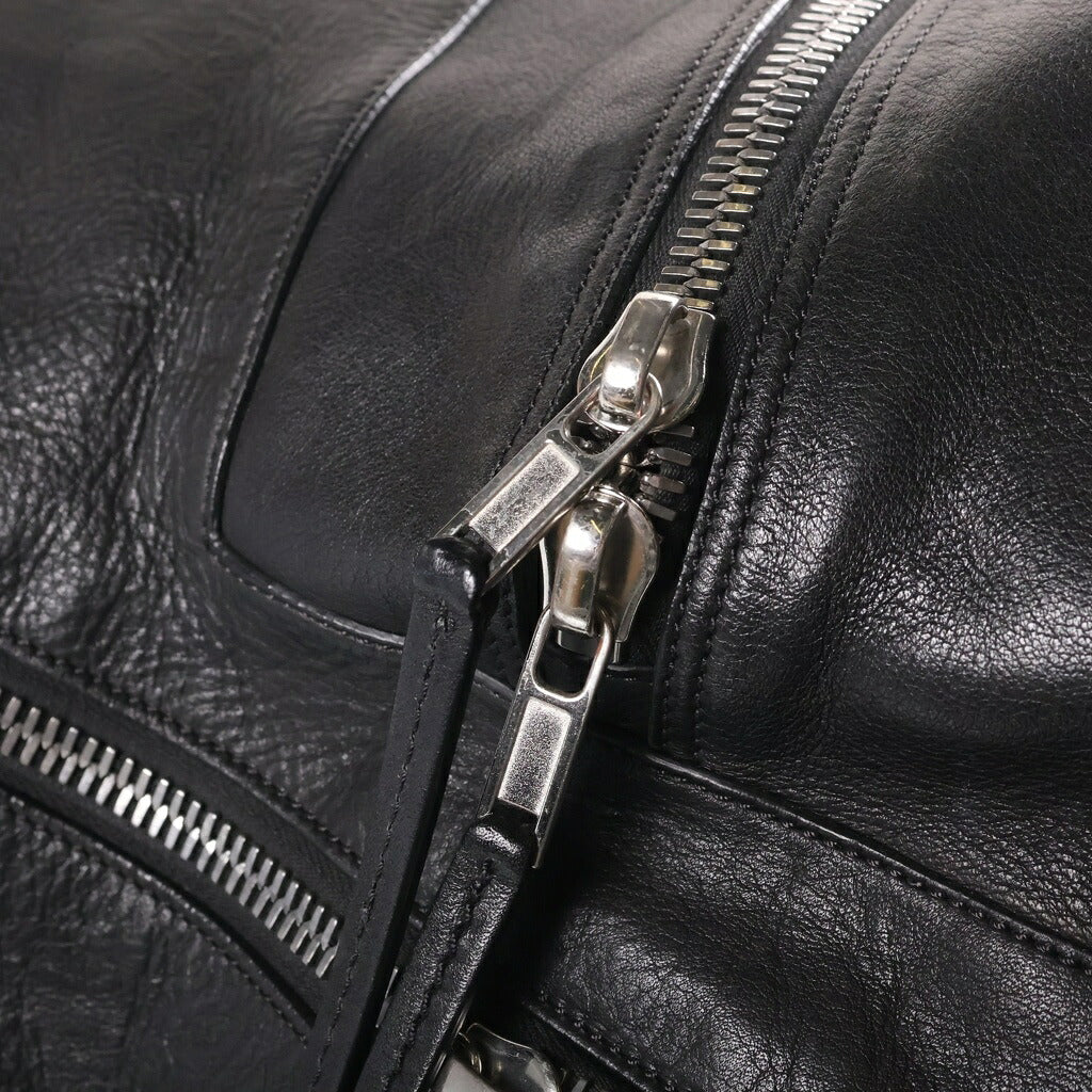 Rick Owens(リックオウエンス) Classic Zip Leather Backpack クラシックレザーバックパック リュックサック ブラック