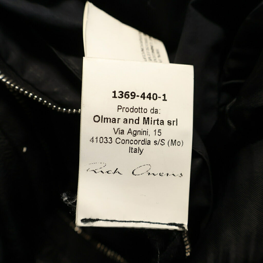 Rick Owens(リックオウエンス) 14SS VICIOUS期 ラムレザーノーカラーシングルライダースジャケット ブラック RU14S1767-LGI