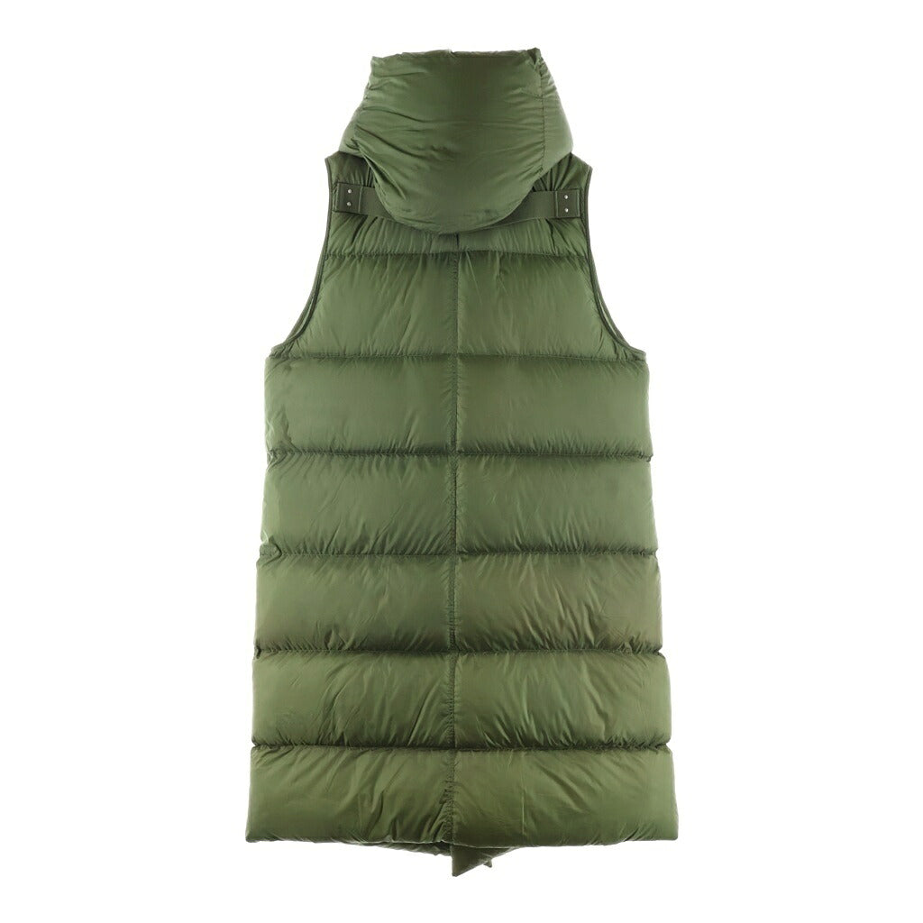 Rick Owens(リックオウエンス) 22AW Sleeveless Puffer Gilet ロングダウンコート ダウンベスト グリーン RU02B2999-NZD3