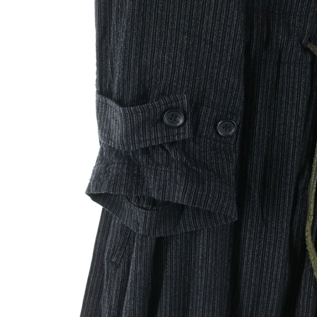 Yohji Yamamoto(ヨウジヤマモト) 23SS hooded zip-up jumpsuit ジャンプスーツ フード付きオールインワン ブラック HZ-D01-202